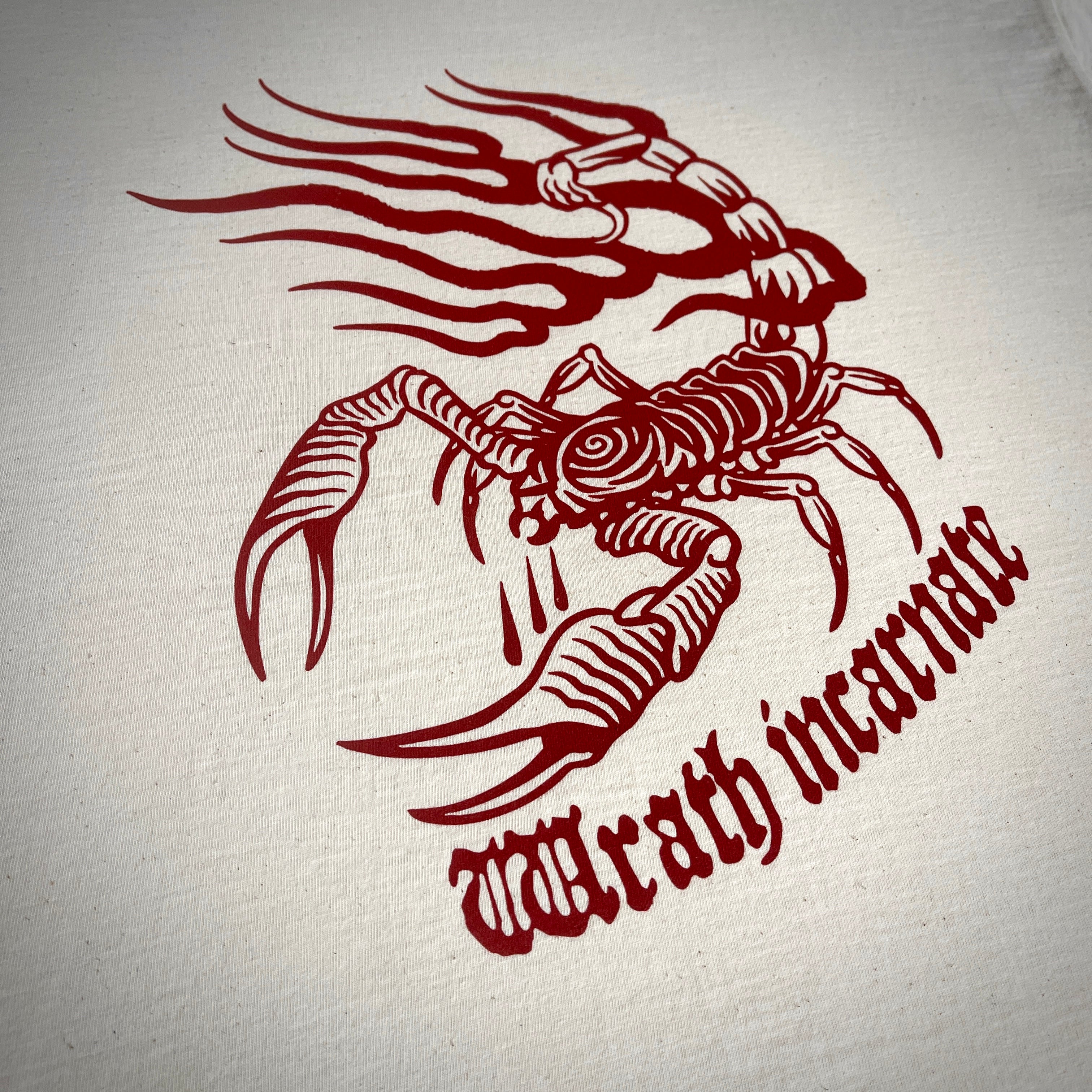 Collection MORS ARCANA - T-shirt oversize "Scorpio" - Ivoire / Rouge