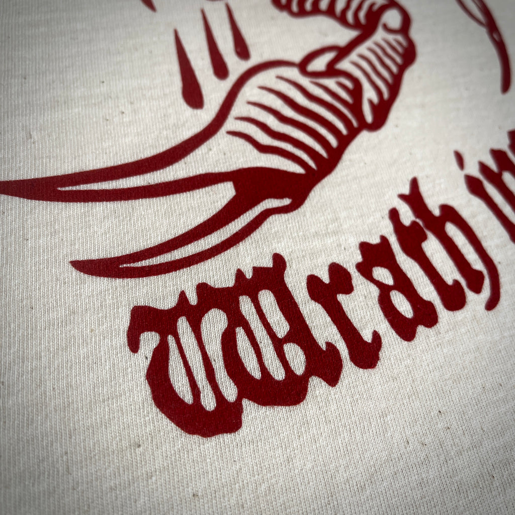 Collection MORS ARCANA - T-shirt oversize "Scorpio" - Ivoire / Rouge